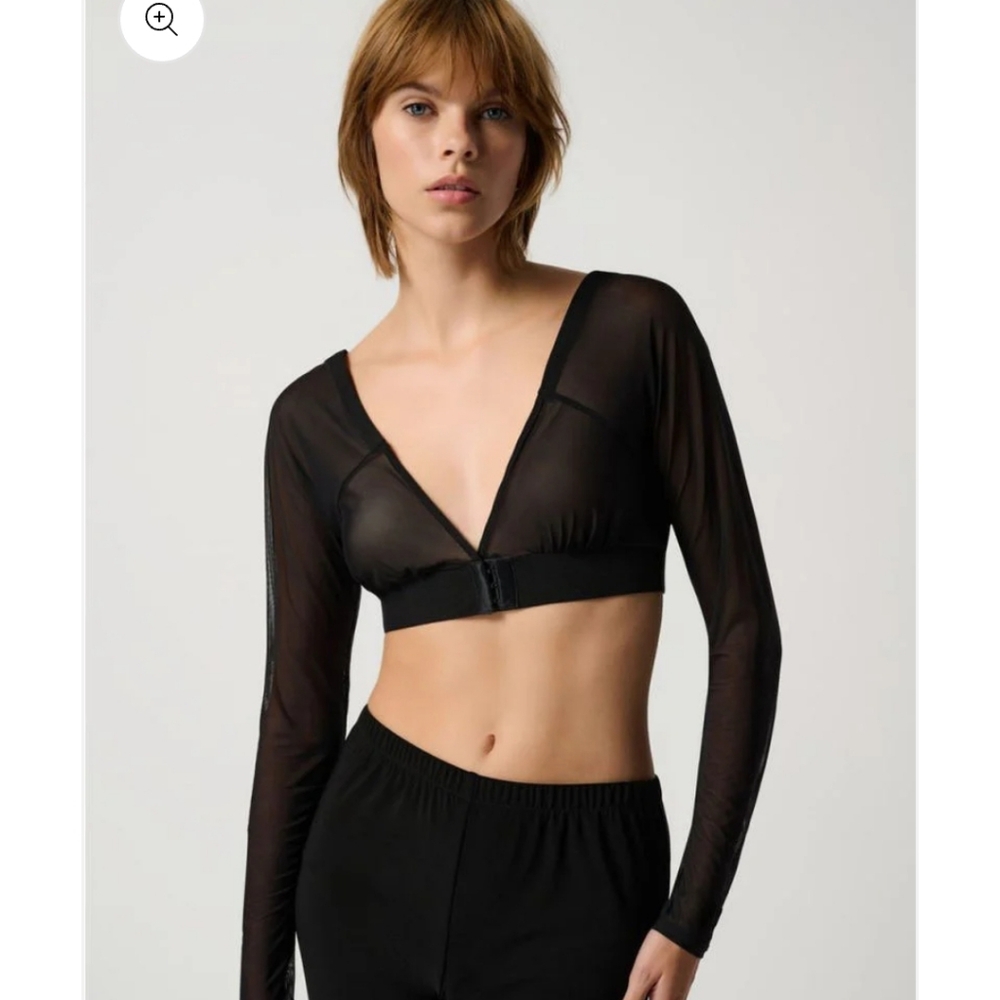 NWT 🏷 Joseph Ribkoff Shadow Sleeve Black Sheer Top